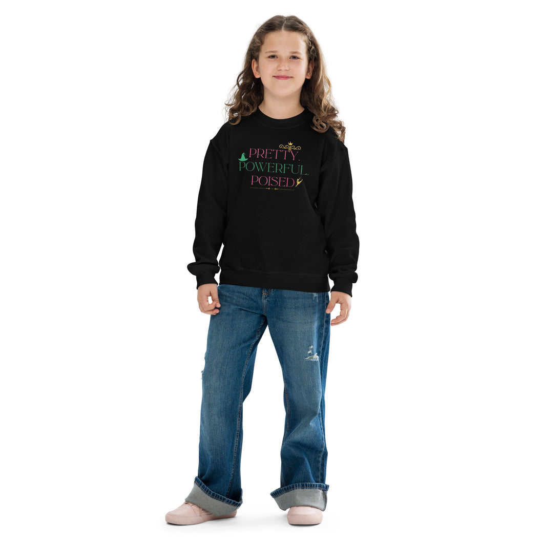 Pretty.Powerful.Poised Wicked-Inspired Youth Crewneck